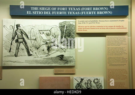 L'écran du Centre des visiteurs de la bataille de Palo Alto, Parc historique national, Texas Banque D'Images