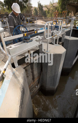 Station de pompage des eaux usées de l'eau à Aqaba, Jordanie. Banque D'Images