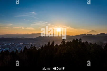 Vue de l'Nanohanadai, Yabitsu, Hadano City, préfecture de Kanagawa, Japon Banque D'Images