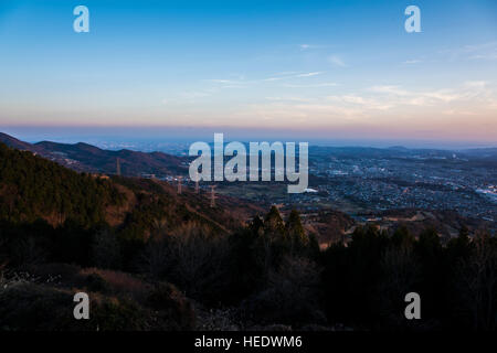 Vue de l'Nanohanadai, Yabitsu, Hadano City, préfecture de Kanagawa, Japon Banque D'Images