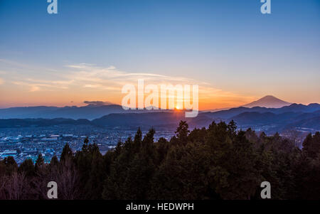 Vue de l'Nanohanadai, Yabitsu, Hadano City, préfecture de Kanagawa, Japon Banque D'Images