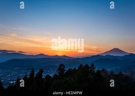 Vue de l'Nanohanadai, Yabitsu, Hadano City, préfecture de Kanagawa, Japon Banque D'Images