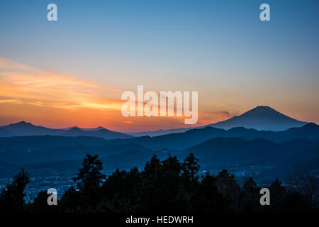 Vue de l'Nanohanadai, Yabitsu, Hadano City, préfecture de Kanagawa, Japon Banque D'Images