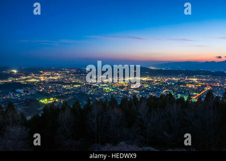 Vue de l'Nanohanadai, Yabitsu, Hadano City, préfecture de Kanagawa, Japon Banque D'Images