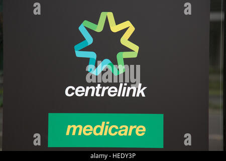 Bien-être du gouvernement australien Centrelink et l'assurance-maladie pour les remboursements de santé, bureau de Sydney, Australie Banque D'Images