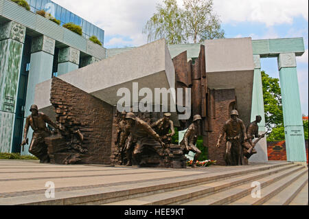 Monument du soulèvement de Varsovie Varsovie Pologne Banque D'Images