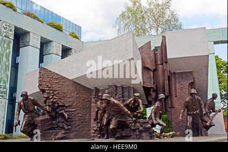 Monument du soulèvement de Varsovie Varsovie Pologne Banque D'Images