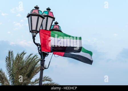 Emirats Arabes Unis drapeaux Banque D'Images