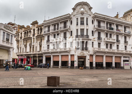 L'architecture coloniale française, Casablanca, Maroc Banque D'Images