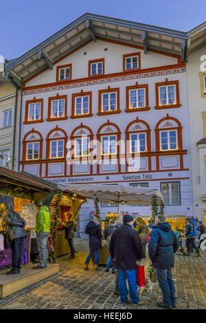 Marché de Noël de Bad Tolz, Bavière, Allemagne Banque D'Images