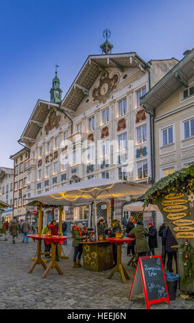 Marché de Noël de Bad Tolz, Bavière, Allemagne Banque D'Images