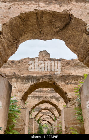 Sultan's écuries (18e siècle), Meknes, Maroc Banque D'Images