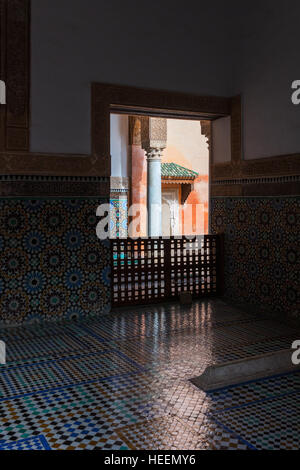 Tombes Saadid (16ème siècle), Marrakech, Maroc Banque D'Images