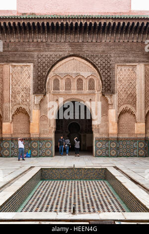 Médersa Ben Youssef (1564), Marrakech, Maroc Banque D'Images