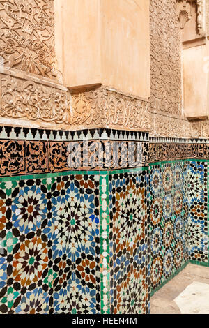 Médersa Ben Youssef (1564), Marrakech, Maroc Banque D'Images