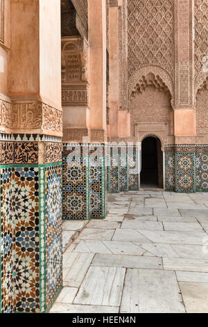 Médersa Ben Youssef (1564), Marrakech, Maroc Banque D'Images
