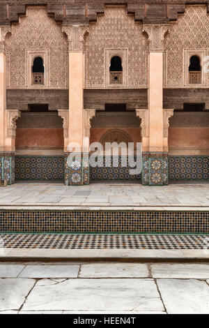 Médersa Ben Youssef (1564), Marrakech, Maroc Banque D'Images