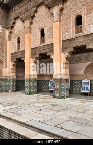 Médersa Ben Youssef (1564), Marrakech, Maroc Banque D'Images