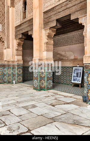 Médersa Ben Youssef (1564), Marrakech, Maroc Banque D'Images