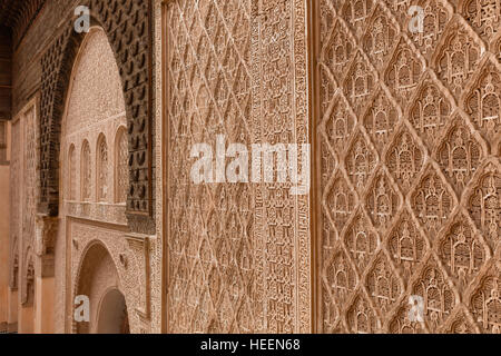 Médersa Ben Youssef (1564), Marrakech, Maroc Banque D'Images