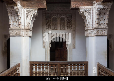 Médersa Ben Youssef (1564), Marrakech, Maroc Banque D'Images
