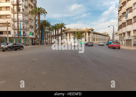L'architecture coloniale française, Casablanca, Maroc Banque D'Images