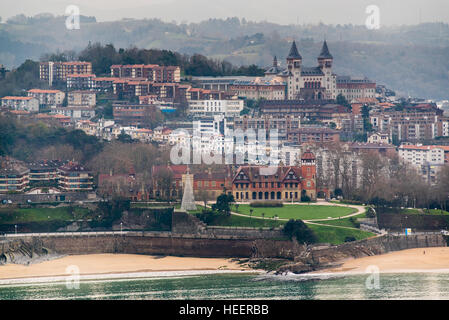 Palais Miramar, San Sebastian, Espagne en hiver Banque D'Images