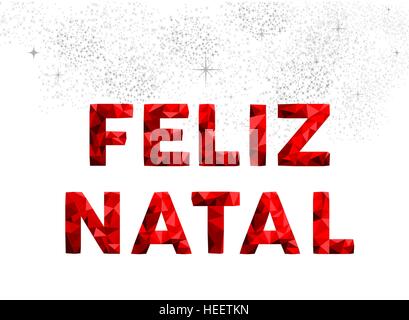 Joyeux noël vacances rouge typographie illustration design, décoration de la langue portugaise sur sky. Vecteur EPS10. Illustration de Vecteur