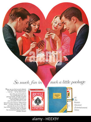 1957 publicité américaine pour la United States Playing Card Co. Banque D'Images