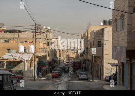 Scène de ville tentaculaire de Zarqa, en Jordanie. Banque D'Images