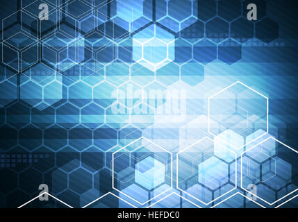 Une image conceptuelle numérique d'affaires à rayures hexagonale technologie historique de la marque, présentation, graphisme. Banque D'Images