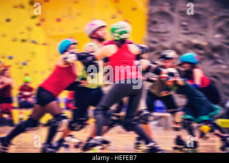 Résumé arrière-plan flou pour Roller Derby sujet Banque D'Images