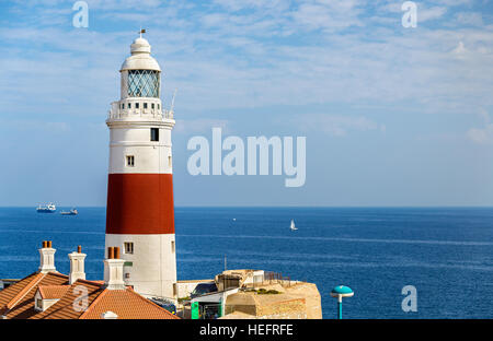 Trinity phare à Europa Point, près du détroit de Gibraltar Banque D'Images