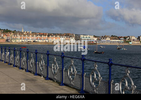 Front de l'embarcadère de Swanage, Dorset, Angleterre, Royaume-Uni. Banque D'Images