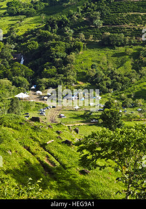 Le Brésil, l'État de Minas Gerais, Heliodora, paysage de montagne. Banque D'Images