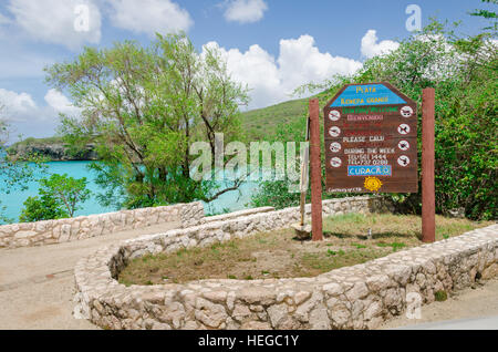 Curacao, Antilles - 1 octobre 2012 : Grand Knip Beach à Curaçao dans les Antilles néerlandaises, une île des Caraïbes. Banque D'Images