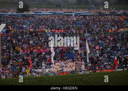 Pologne - DAMNAK, 30 juillet 2016 : Journée mondiale de la Jeunesse 2016 Damnak , près de Cracovie o/p les pèlerins Banque D'Images