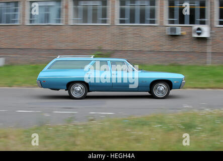 Voiture américaine classique de la station Bel Air 1968 de Chevrolet Banque D'Images