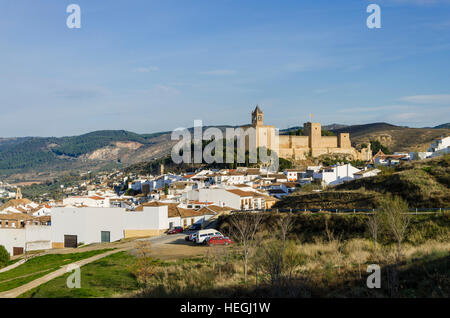 L'Alcazaba, forteresse maure, château, Antequera, province de Malaga, Andalousie, espagne. Banque D'Images