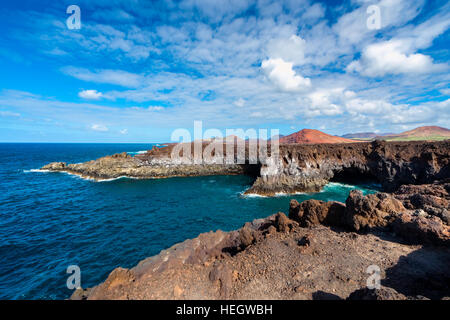 Côte de Los Hervideros Lanzarote Banque D'Images