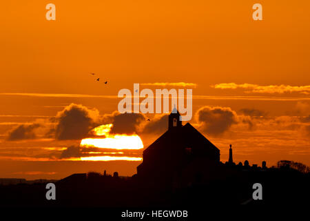 Orkney Islands coucher du soleil Banque D'Images