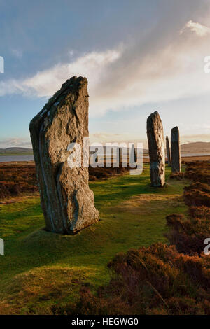 Anneau du cercle de pierres de Shetlands, Orkney Banque D'Images