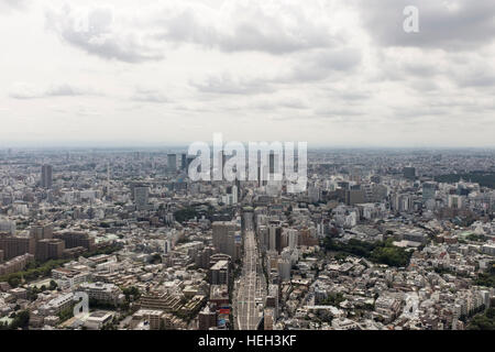 Une vue sur Tokyo depuis le Roppongi Hills. Banque D'Images