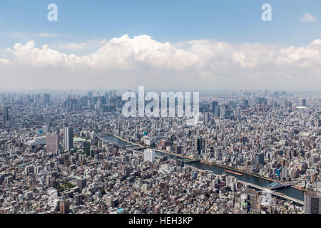 Une vue sur Tokyo à partir de la Tokyo SkyTree. Banque D'Images