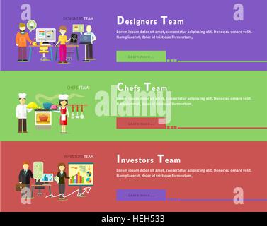 L'équipe de concepteurs. Graphisme, web designer, architecte et d'équipe. Illustration de Vecteur