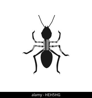 Icône Ant vecteur. Icône Ant noir. Ant isolé sur fond blanc. Vector illustration Illustration de Vecteur