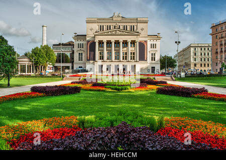 Juillet 2016, de l'Opéra National de Riga (Lettonie), HDR-technique Banque D'Images