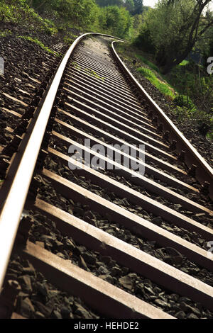 Traverses de chemin de fer, ou train tracks Banque D'Images