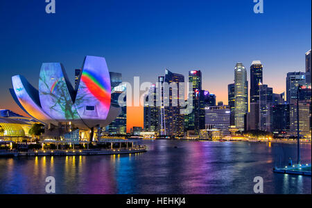 Musée ArtScience à Marina Bay, Singapour Banque D'Images