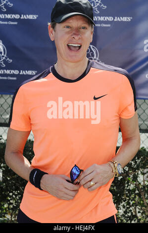 Chris Evert participant à la 2016 Chris Evert/Pro-Celebrity Raymond James Tennis Classic, à l'Delray Beach Tennis Center à Delray Beach, en Floride. Comprend : Carson Kressley Où : Delray Beach, Florida, United States Quand : 19 Nov 2016 Banque D'Images